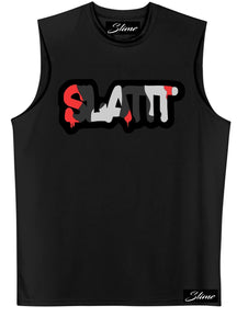 Red Black White Slattt Tank Top
