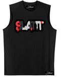 Red Black White Slattt Tank Top