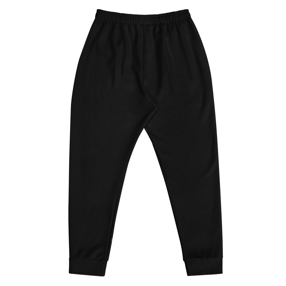 Red Faith Joggers Black