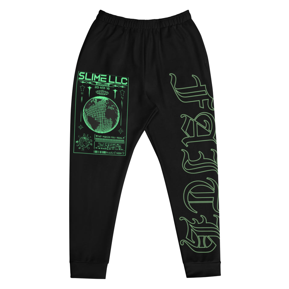 Green Faith Joggers Black