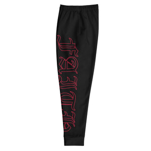 Red Faith Joggers Black