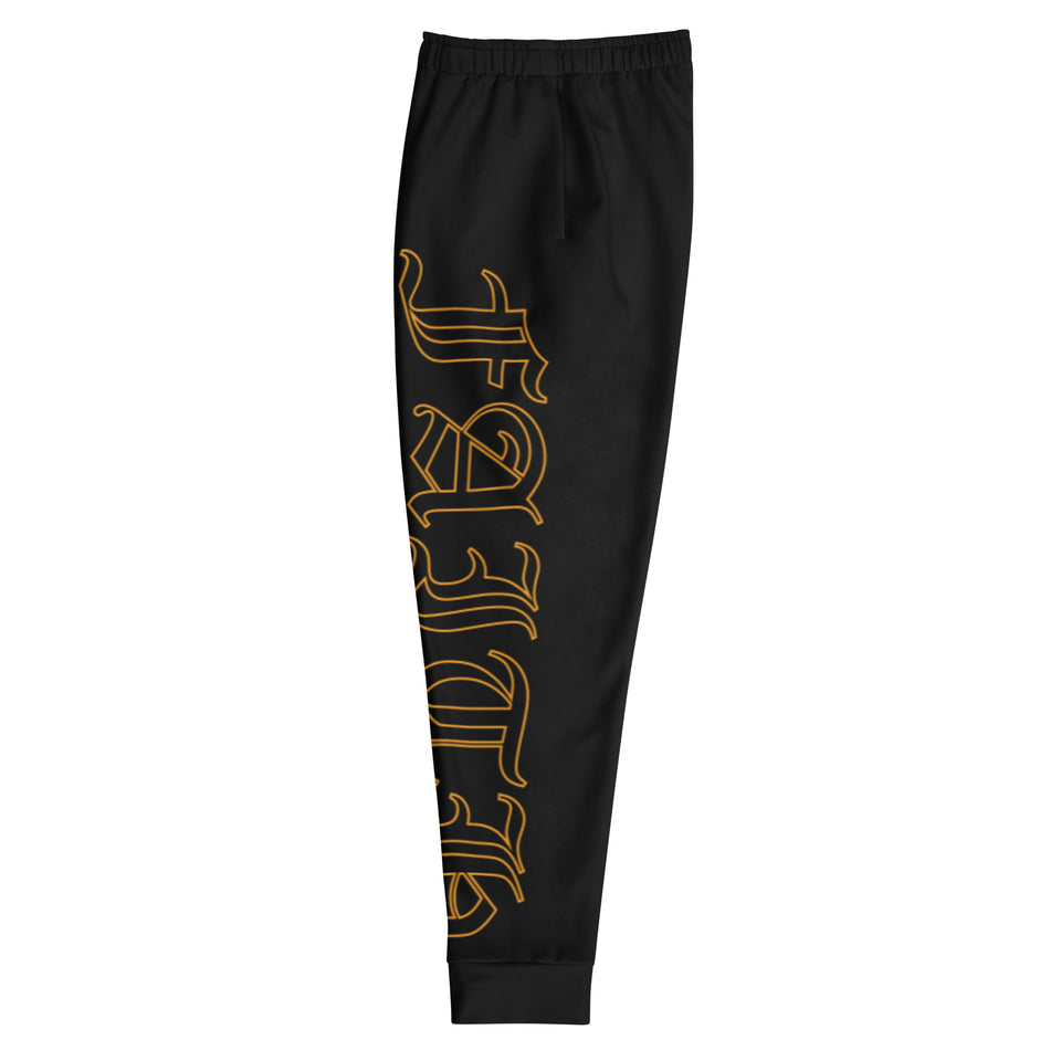 Yellow Faith Joggers Black