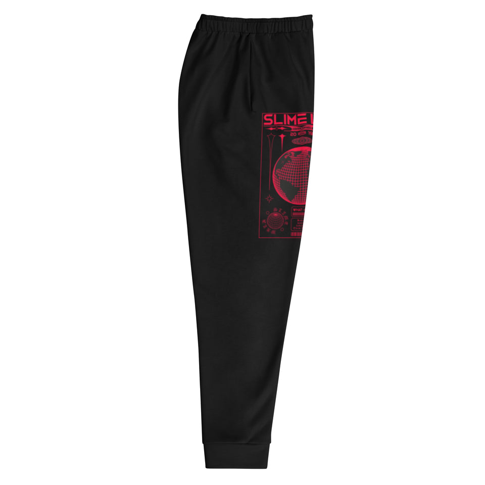 Red Faith Joggers Black